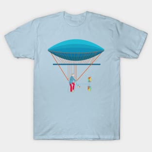 Skycycle Flying Machine Air Balloon Victorian Aircraft 1897 T-Shirt